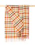 Lambswool Throw Beige Green Rust Maroon Check
