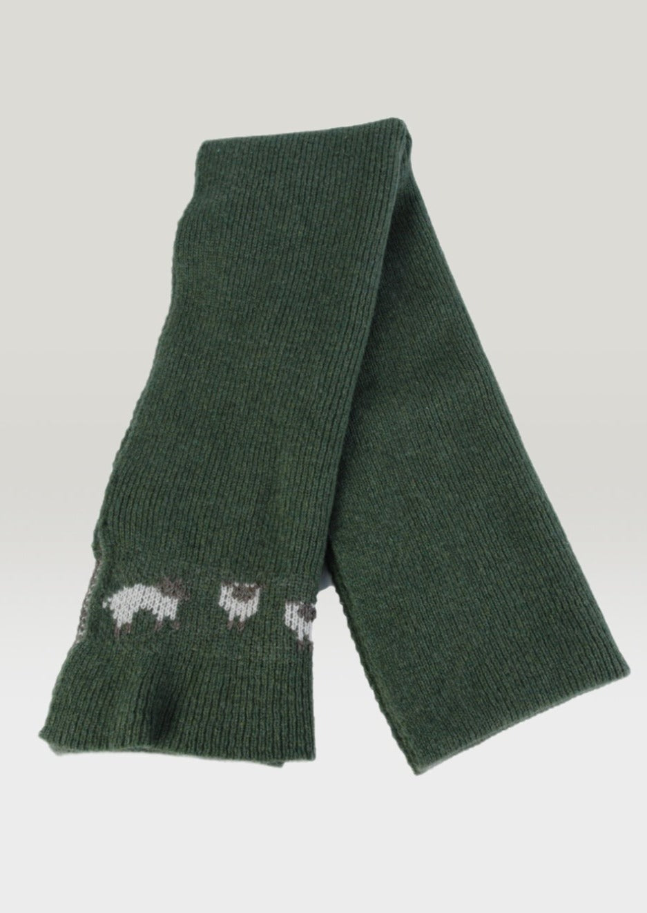 Lambswool Sheep Scarf | Green