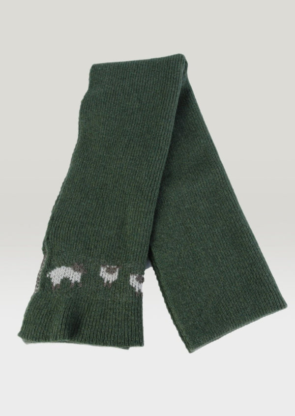Lambswool Sheep Scarf | Green