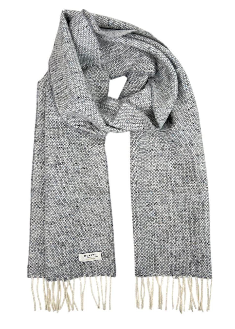 McNutt Lambswool Scarf | Light Grey Tweed