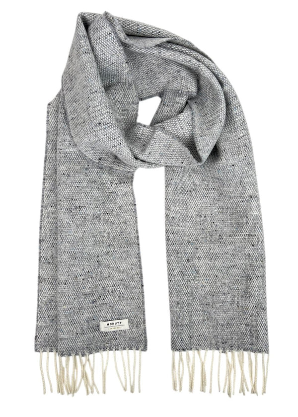 McNutt Lambswool Scarf | Light Grey Tweed