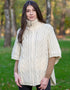 Aran Funnel Neck Cape | Natural | 100% Merino Wool | Made in Ireland