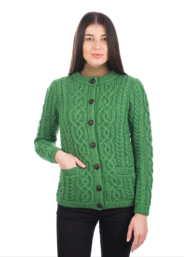 Ladies Aran Cardigan | Kiwi