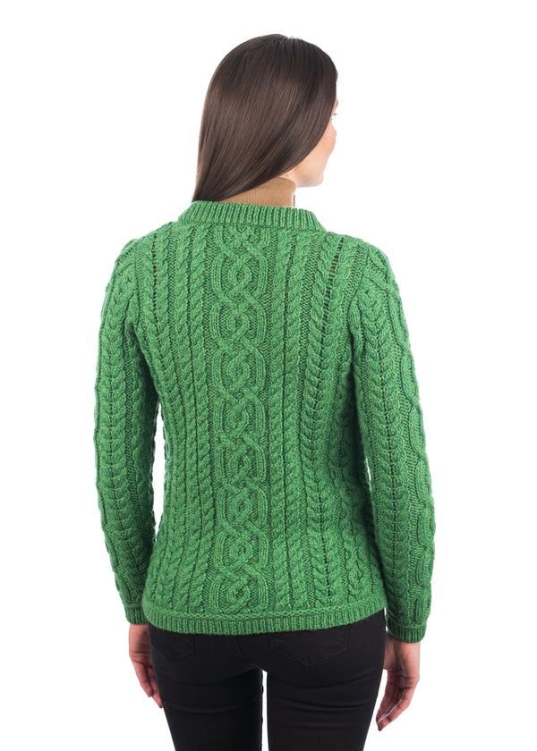 Ladies Button Aran Cardigan | Kiwi