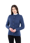 Ladies Aran Cardigan | Blue