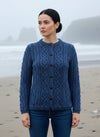 Ladies Aran Cardigan | Blue