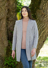 Ladies Classic Long Hooded Cardigan | Grey