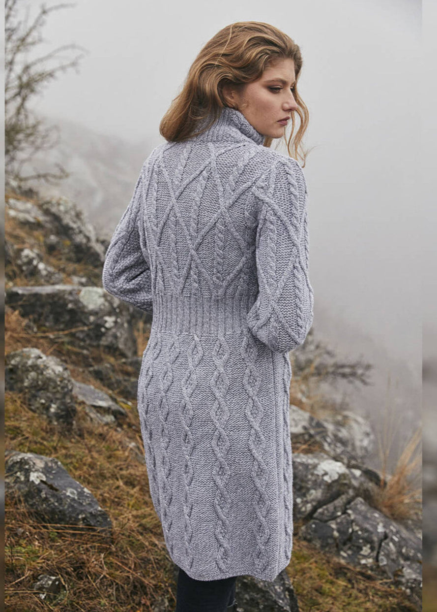 Aran Cable Signature Coat | Grey