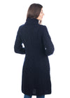 Aran Cable Knit Coat | Navy