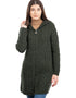 Women's Merino Wool Aran Jacket | Army Green | Made in Ireland