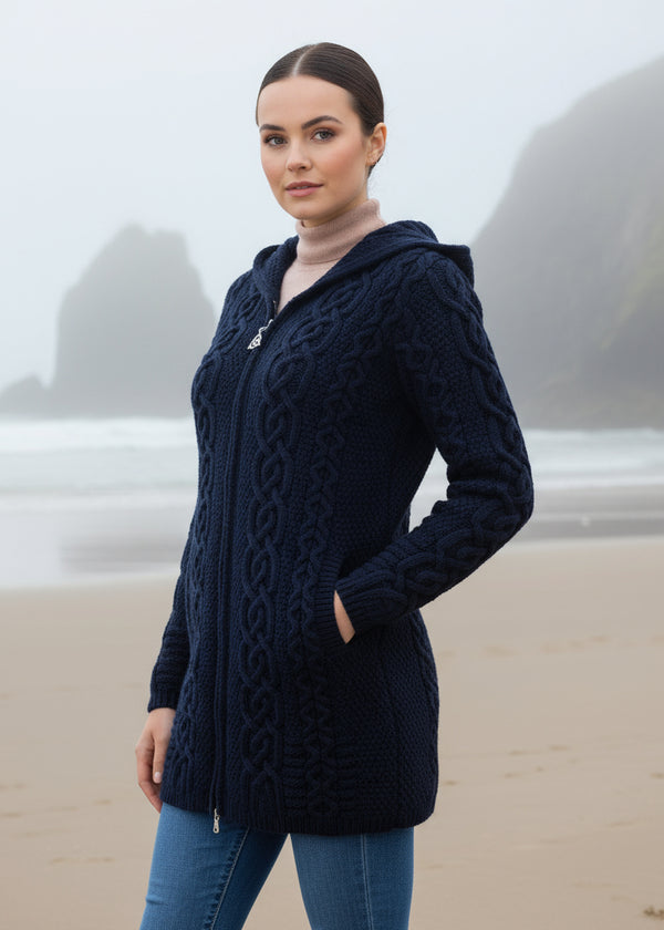 Celtic Aran Jacket | Navy