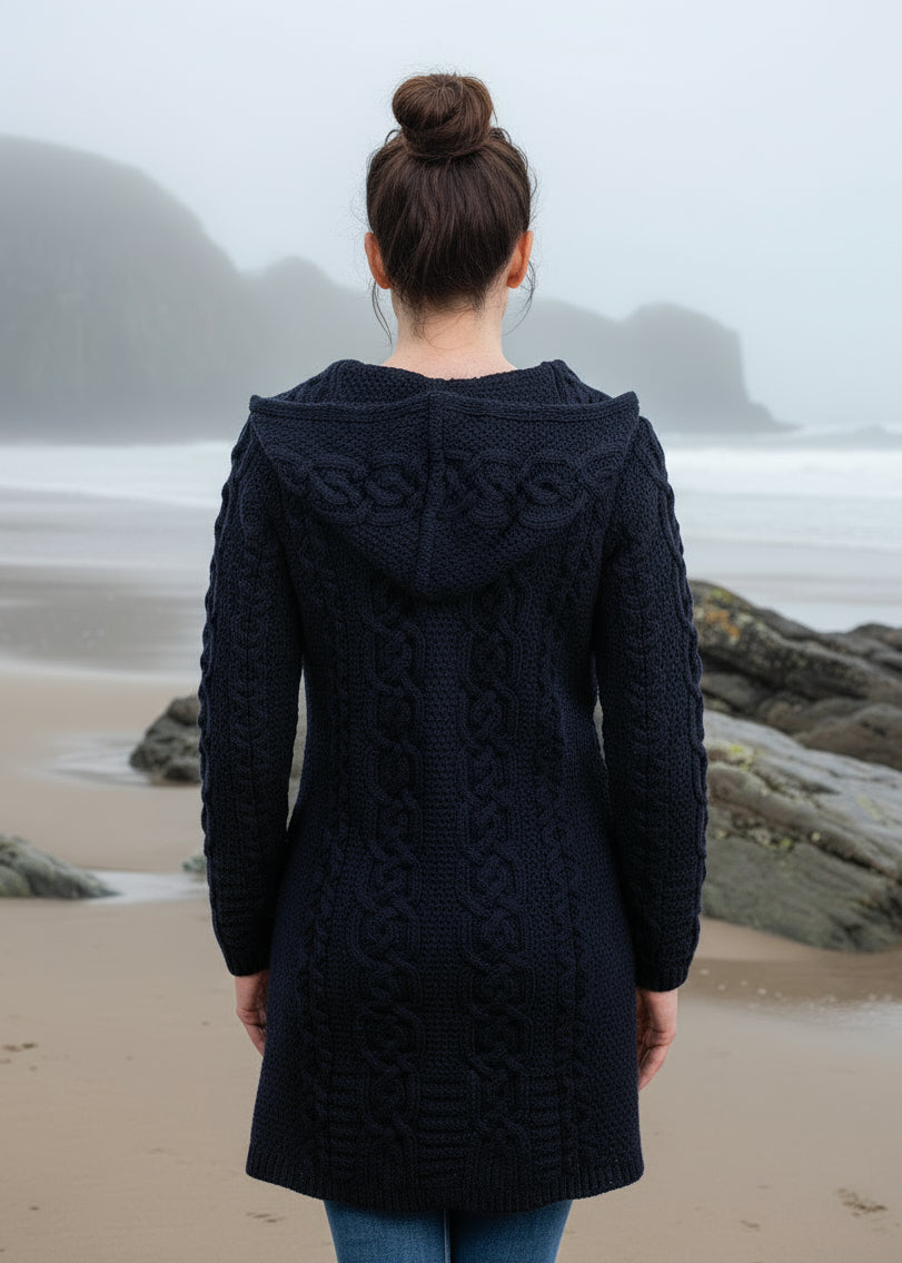 Celtic Aran Jacket | Navy