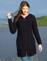 Women's Merino Wool Aran Jacket | Navy | Made in Ireland