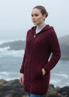 Celtic Aran Jacket | Raspberry
