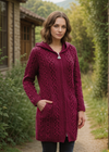 Celtic Aran Jacket | Burgundy