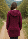 Celtic Aran Jacket | Burgundy