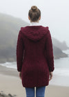 Celtic Aran Jacket | Burgundy