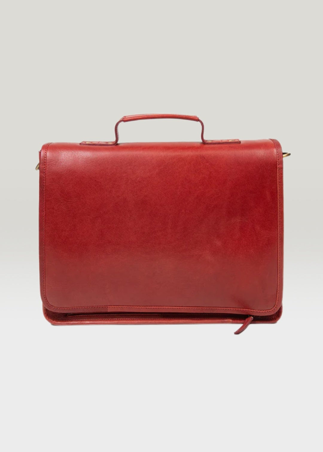 Luxury Irish Leather Satchel Bag - Red