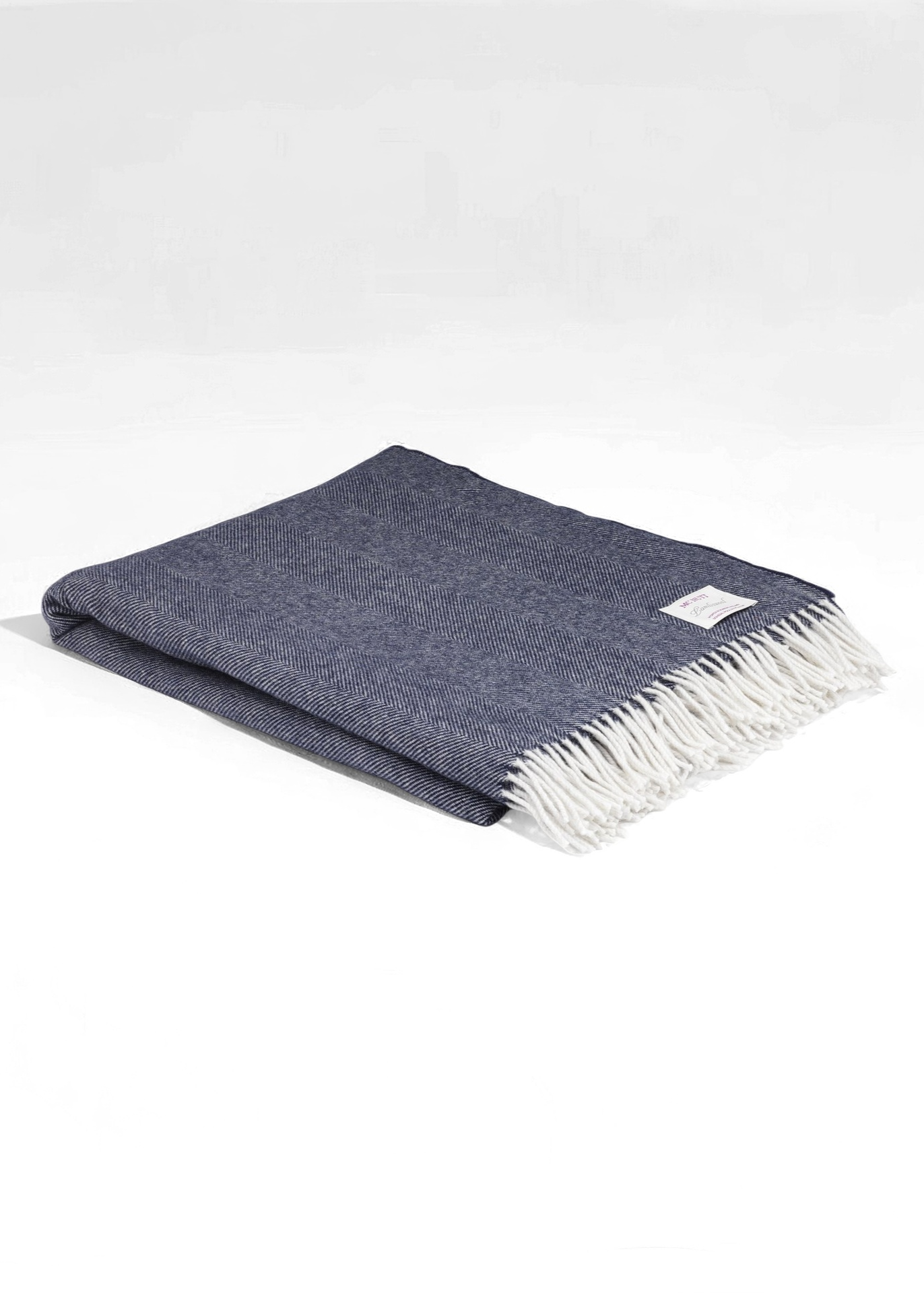 McNutt Blanket Throw | Navy Herringbone