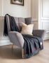McNutt Cashmere Merino Throw | Charcoal Paradise