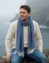 McNutt Donegal Tweed Scarf | Ocean
