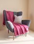 McNutt Herringbone Throw | Aurora Pink