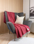 McNutt Herringbone Throw | Holly Red