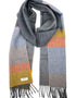Grey Citrus Stripe Lambswool Scarf | McNutt of Donegal