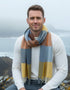 McNutt Lambswool Scarf | Orange Smoke Check