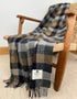 McNutt Pure Wool Throw | Navy Mustard