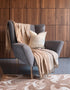 Mcnutt 100% Cashmere Throw | Natural & Sand