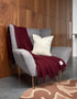 Mcnutt 100% Cashmere Throw | Claret