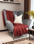 Mcnutt Cashmere & Merino Throw | Paprika Windowpane