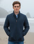 Men's Donegal Full Zip Navy Herringbone Jacket
