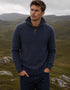 Men's Lambswool Quarter Zip Sweater | Navy Marl | IrelandsEye Knitwear