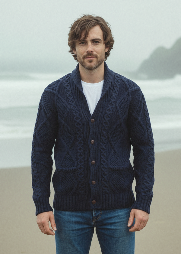 Men's Shawl Button Cardigan | DWB