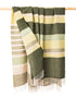 Plaid en laine d'agneau John Hanly grand format | Rayures vertes