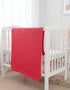 Merino Wool Aran Heart Baby Blanket | Coral - Clearance