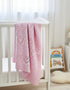 Merino Wool Aran Heart Baby Blanket | Rose - Clearance