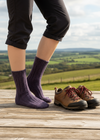 Purple Irish Wool Neppy Socks