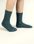 Petrol Irish Wool Neppy Socks | Women's