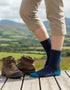 Blue Irish Merino Wool Socks | Women's