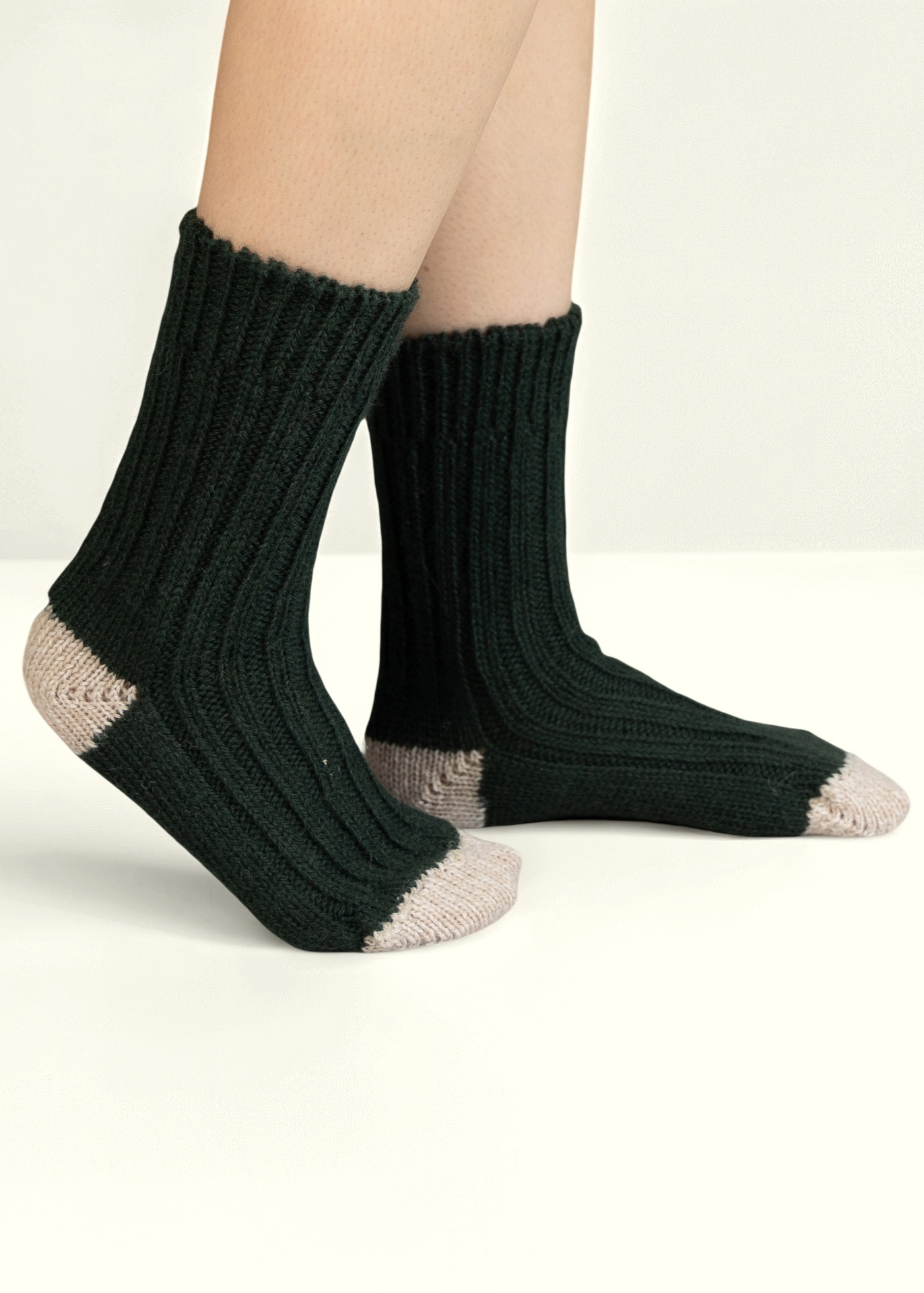 Bottle Green Irish Merino Wool Socks