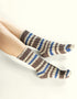 Men's Merino Wool Fair Isle Socks | Brown Royal Ecru