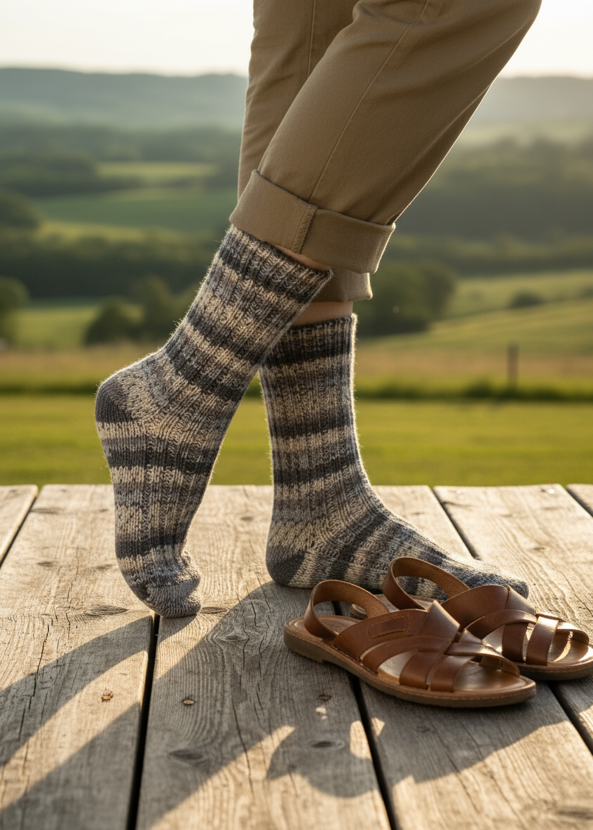 Merino Wool Fair Isle Socks