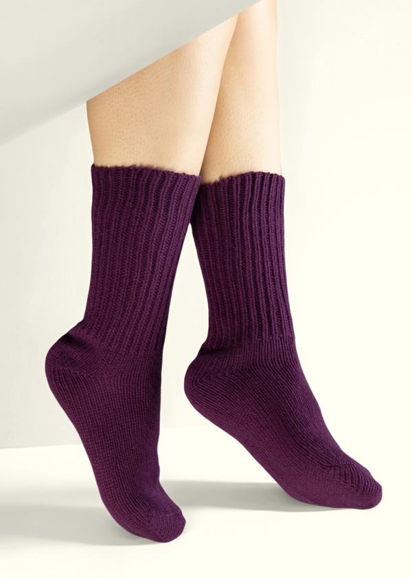 West of Ireland Cashmere Socks | Purple