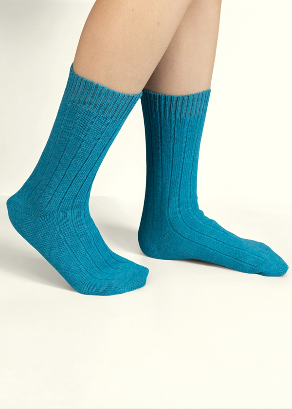 Irish Merino Wool Socks | Blue