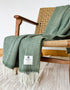 McNutt Merino Wool Throw | Moss