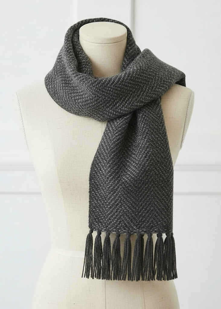 Mucros Alpaca Scarf | Charcoal Black