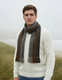 Mucros Alpaca Scarf | Brown Charcoal Grey
